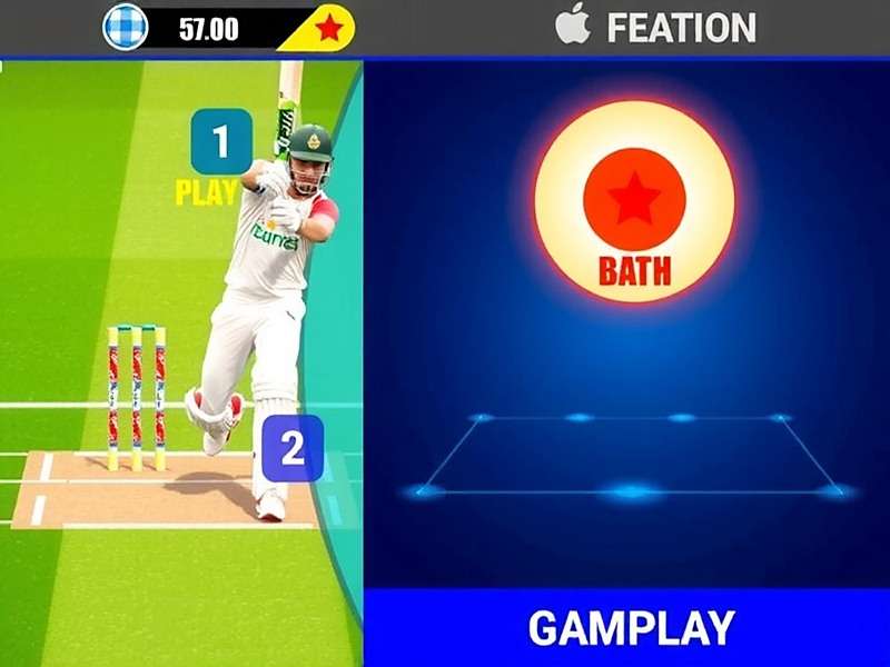 Cricket Basket Legend X Gameplay - Batting Mechanics Cricket Basket Legend X Gameplay Showing Batting and Basket Targets